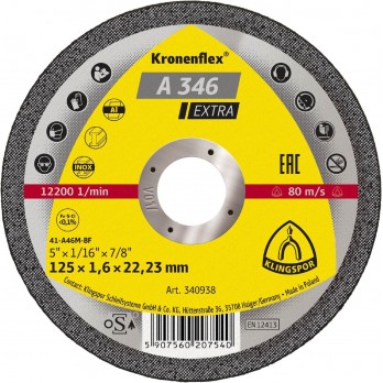 Abrazyvinis metalo pjovimo diskas KLINGSPOR A 346 Extra , 150x1,9x22,23mm