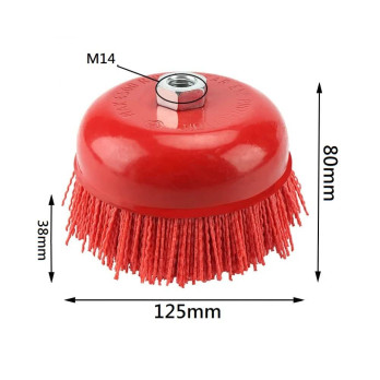 Nailoninis šveitimo šepetys Orientcraft, 125 mm, M14, kūginis